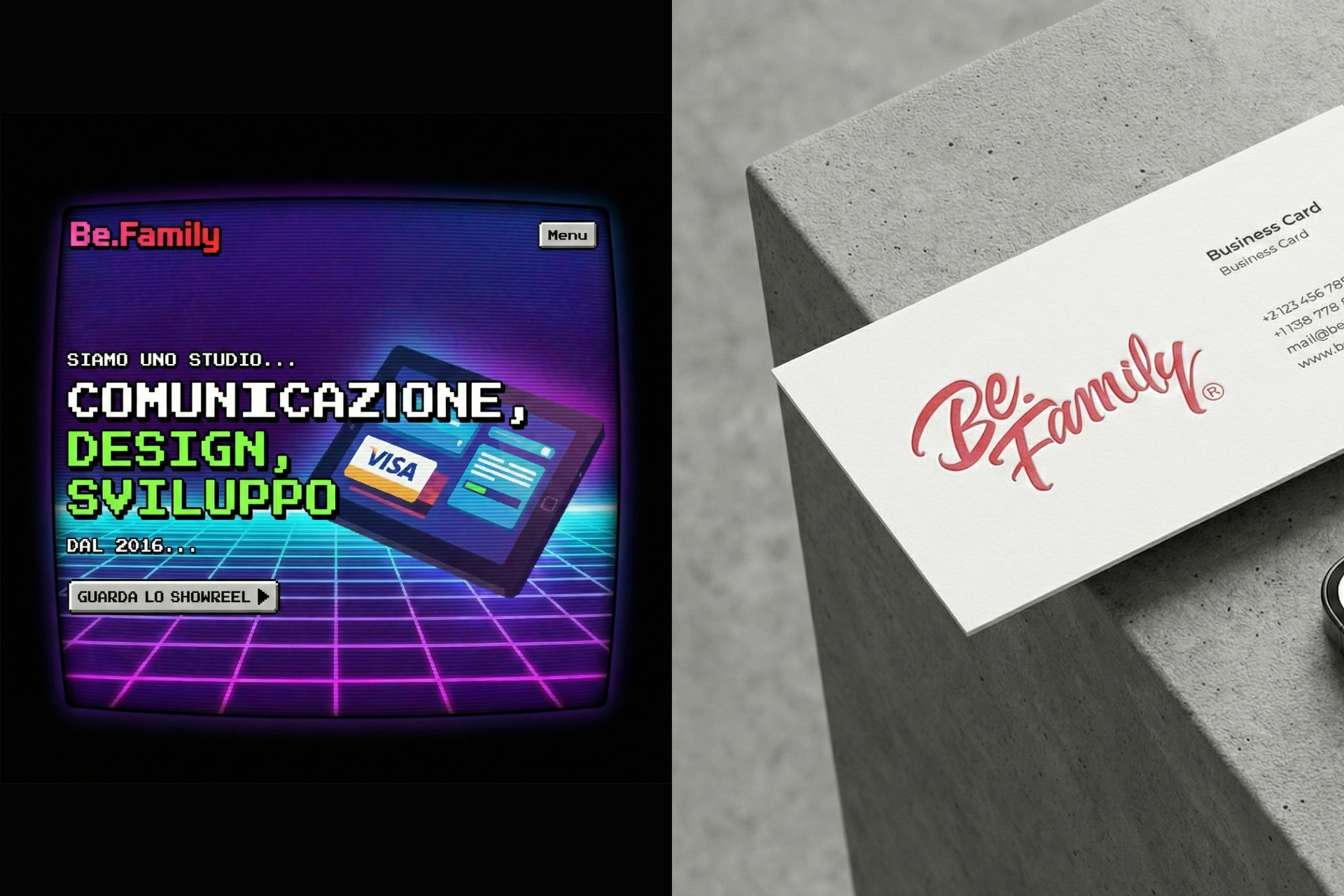 confronto tra brand aggiornato e sito web non allineato