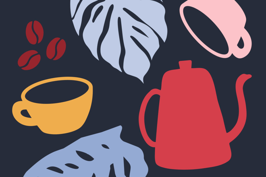 Specialty coffee: monstera e flat white